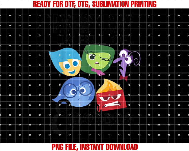Disney Pixar Inside Out Every Day Is Full Of Emotions Group Shirt PNG, DTF, DTG, Sublimation Design