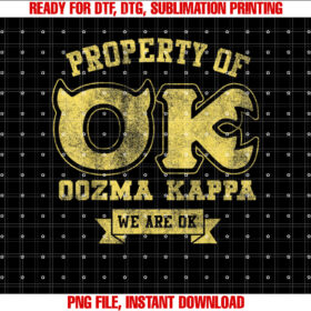 Disney Pixar Monsters University Property Of OK Logo Shirt PNG, DTF, DTG, Sublimation Design