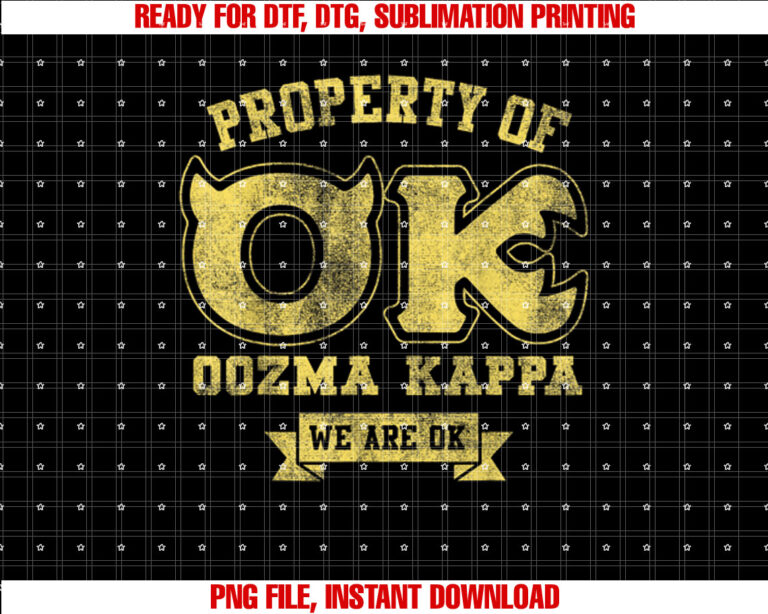 Disney Pixar Monsters University Property Of OK Logo Shirt PNG, DTF, DTG, Sublimation Design