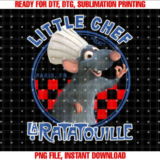 Disney Pixar Ratatouille Remy Little Chef Vintage Badge Shirt PNG, DTF, DTG, Sublimation Design