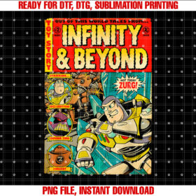 Disney Pixar Toy Story Buzz Lightyear Retro Comic Book Shirt PNG, DTF, DTG, Sublimation Design
