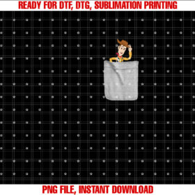 Disney Pixar Toy Story Sheriff Woody Mini Pocket Icon Shirt PNG, DTF, DTG, Sublimation Design