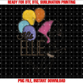 Disney Pixar Up His Ellie Balloons Sketch Graphic Shirt PNG, DTF, DTG, Sublimation Design