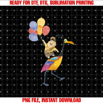 Disney Pixar Up Russell Balloons On Kevin  Shirt PNG, DTF, DTG, Sublimation Design