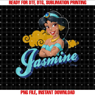 Disney Princess Jasmine Aladdin Character Shirt  PNG, DTF, DTG, Sublimation Design
