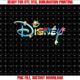 Disney Princess Letters Classic Disney Logo Shirt  PNG, DTF, DTG, Sublimation Design