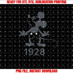 Disney Retro Mickey Mouse 1928 Shirt  PNG, DTF, DTG, Sublimation Design