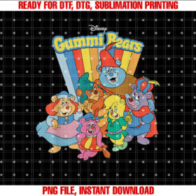 Disney Rubber Bear Band Retro Shirt  PNG, DTF, DTG, Sublimation Design