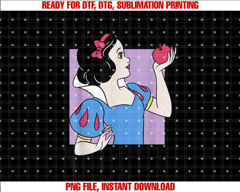 Disney Snow White and the Seven Dwarfs Front Back Box Up Shirt  PNG, DTF, DTG, Sublimation Design