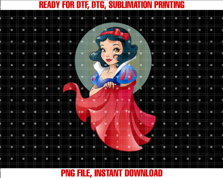 Disney Snow White Stylized Shirt  PNG, DTF, DTG, Sublimation Design