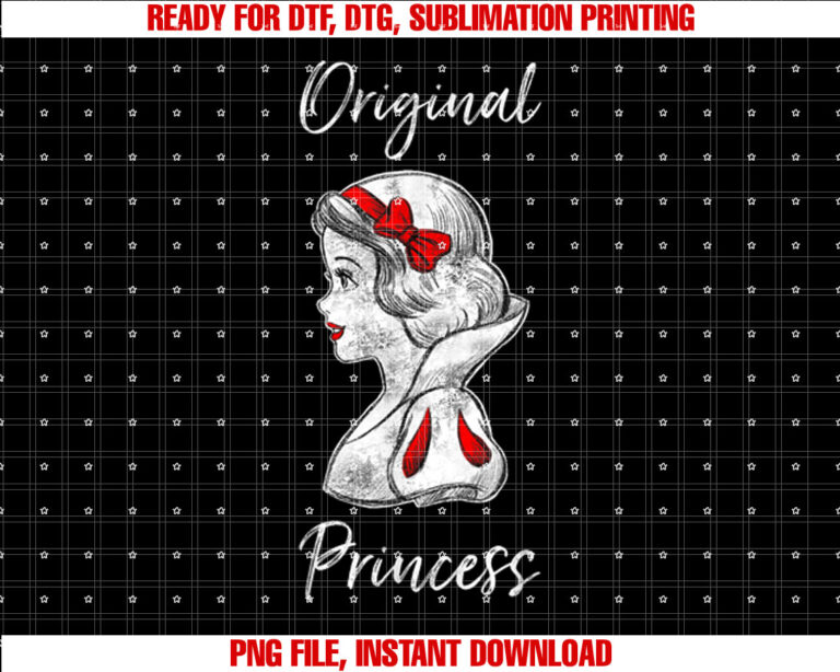 Disney Snow White the Original Princess Portrait Shirt  PNG, DTF, DTG, Sublimation Design