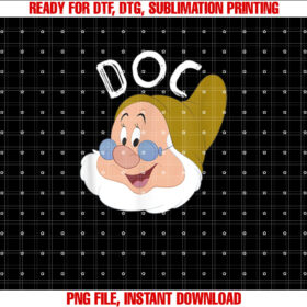Disney Snow White the Seven Dwarfs Doc Face Shirt  PNG, DTF, DTG, Sublimation Design