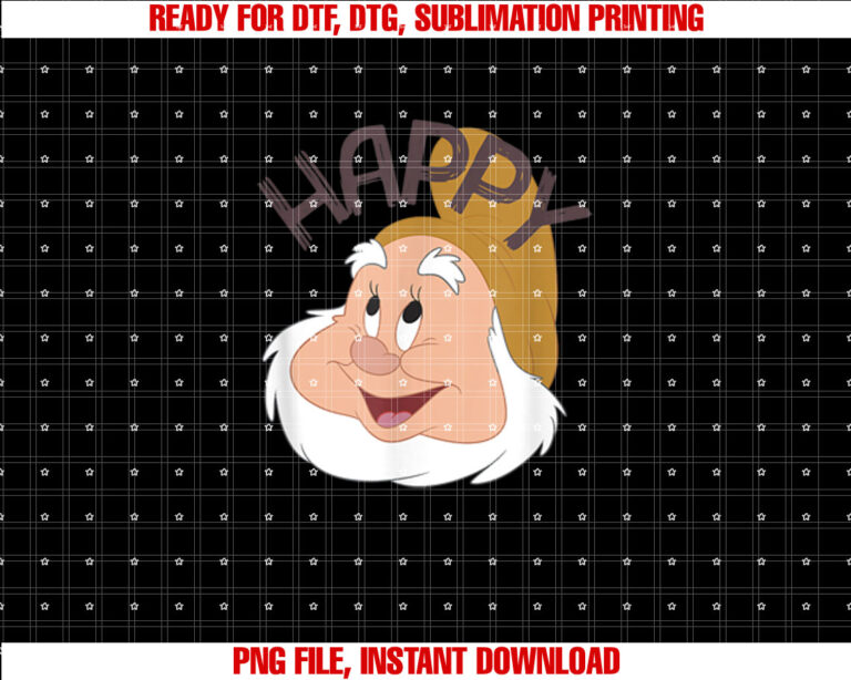 Disney Snow White the Seven Dwarfs Happy Face Shirt  PNG, DTF, DTG, Sublimation Design