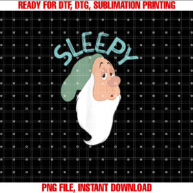 Disney Snow White the Seven Dwarfs Sleepy Face Shirt  PNG, DTF, DTG, Sublimation Design