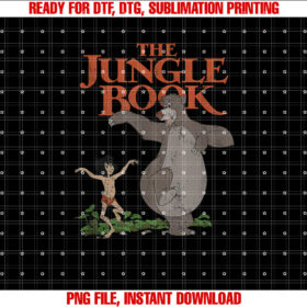 Disney the Jungle Book Mowgli Baloo Dancing Cover Shirt  PNG, DTF, DTG, Sublimation Design