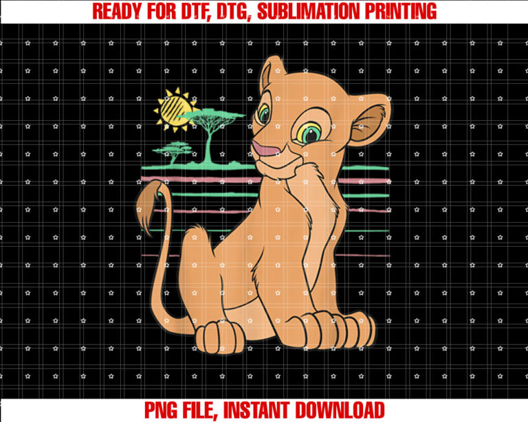 Disney the Lion King Young Nala 90s Shirt  PNG, DTF, DTG, Sublimation Design