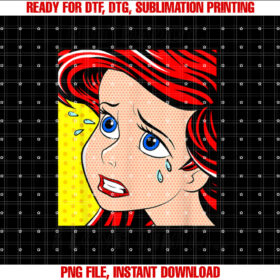 Disney the Little Mermaid Ariel but Daddy I Love Him Comic Shirt  PNG, DTF, DTG, Sublimation Design