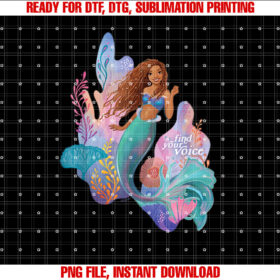 Disney the Little Mermaid Ariel Find Your Voice Shirt  PNG, DTF, DTG, Sublimation Design