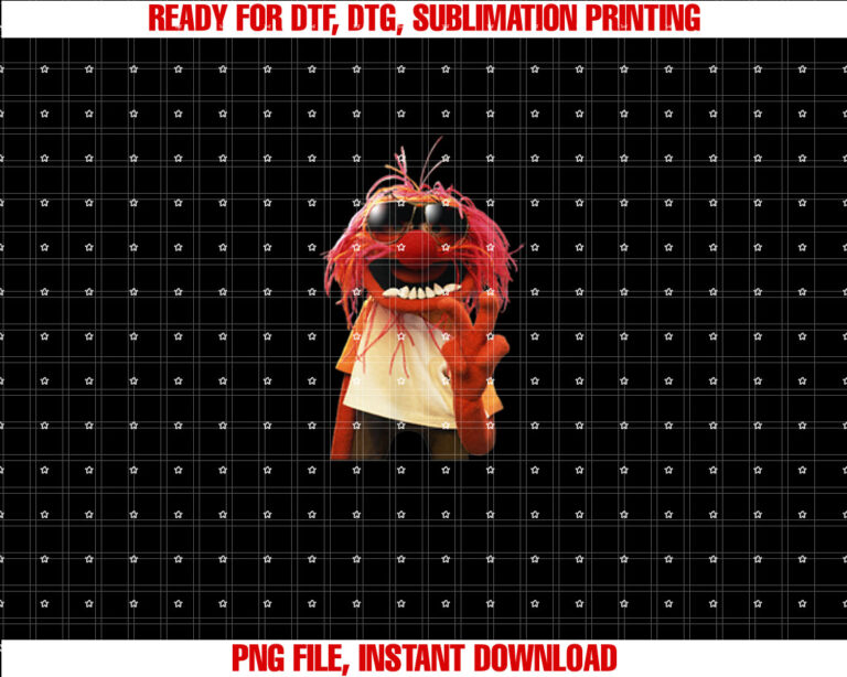 Disney the Muppets Cool Animal Sunglasses Color Portrait Shirt  PNG, DTF, DTG, Sublimation Design