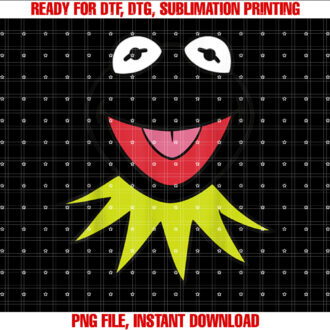 Disney the Muppets Kermit Big Face Vintage Portrait Shirt  PNG, DTF, DTG, Sublimation Design