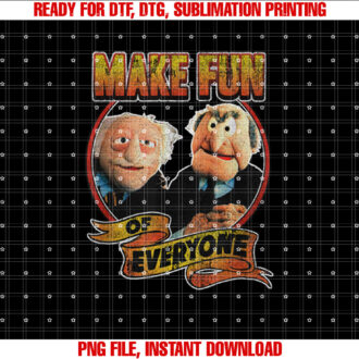 Disney the Muppets Make Fun of Statler Waldorf Vintage Shot Shirt  PNG, DTF, DTG, Sublimation Design