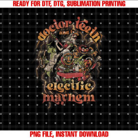Disney the Muppets Vintage Electric Mayhem Music Poster Shirt  PNG, DTF, DTG, Sublimation Design