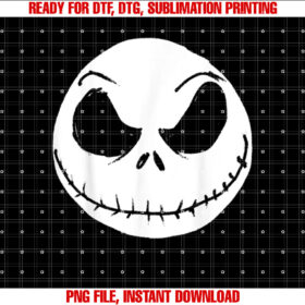 Disney the Nightmare Before Christmas Jack Skellington Face Shirt  PNG, DTF, DTG, Sublimation Design