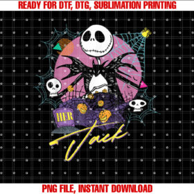 Disney the Nightmare Before Christmas Matching Her Jack Shirt  PNG, DTF, DTG, Sublimation Design