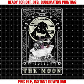 Disney the Nightmare Before Christmas the Moon Card Shirt  PNG, DTF, DTG, Sublimation Design