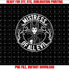 Disney Villains the Mistress of Evil Maleficent Stamp Shirt  PNG, DTF, DTG, Sublimation Design
