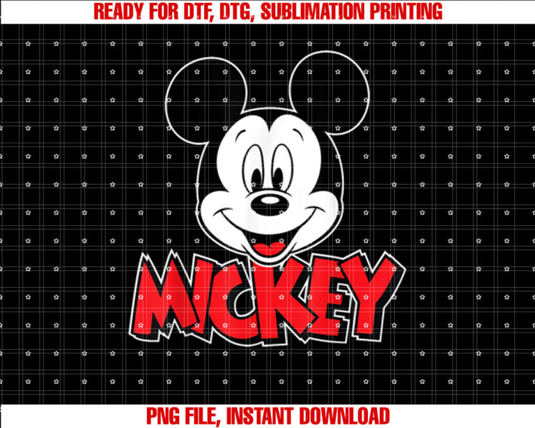 Disney Vintage Mickey Mouse Shirt  PNG, DTF, DTG, Sublimation Design