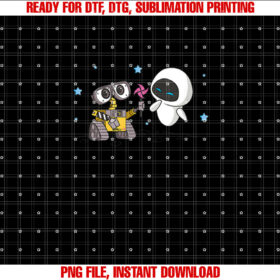 Disney Walle Eve Moonscape Pinwheel Shirt  PNG, DTF, DTG, Sublimation Design