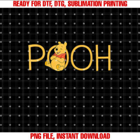Disney Winnie the Pooh Classic Lettering Shirt  PNG, DTF, DTG, Sublimation Design