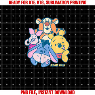 Disney Winnie the Pooh Team Shirt  PNG, DTF, DTG, Sublimation Design