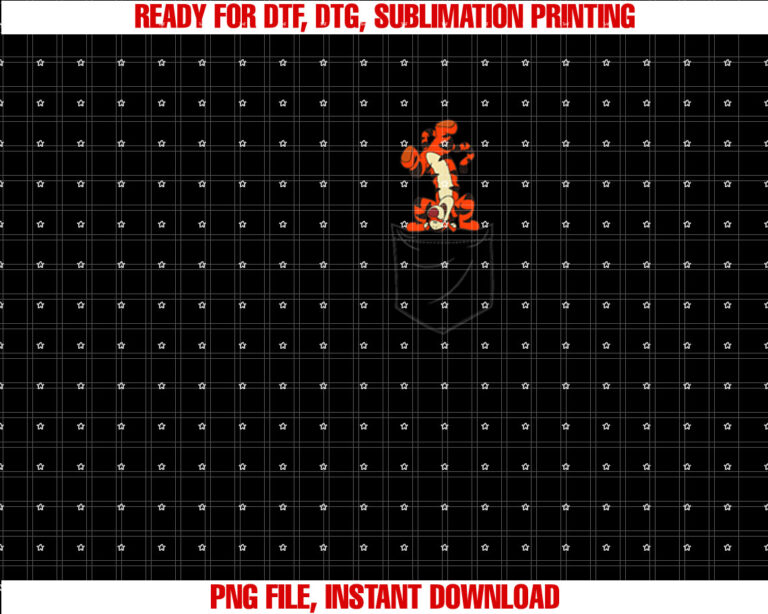 Disney Winnie the Pooh Tigger in My Pocket Shirt  PNG, DTF, DTG, Sublimation Design