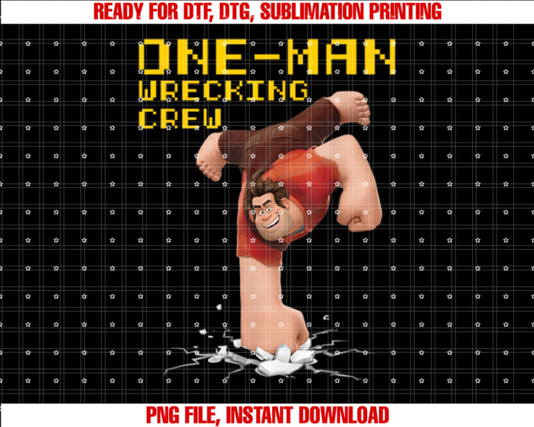 Disney Wreck It Ralph 2 Wrecking Crew Graphic Shirt  PNG, DTF, DTG, Sublimation Design