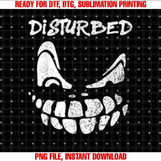 Disturbed Scary Face Shirt  PNG, DTF, DTG, Sublimation Design