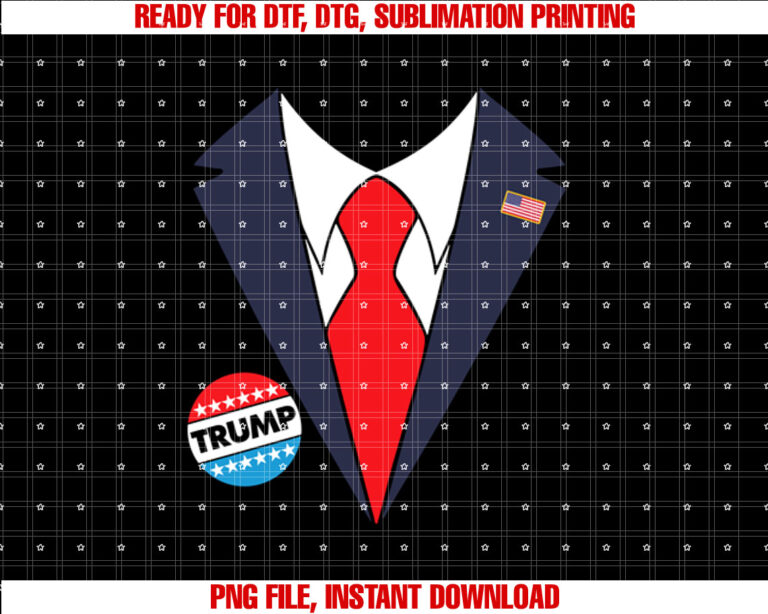 Donald Trump Halloween Costume Funny Kids Shirt  PNG, DTF, DTG, Sublimation Design