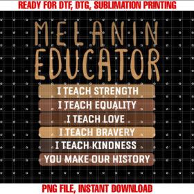 Dope Melanin Teacher Teachers Dope Educators Bhm Shirt  PNG, DTF, DTG, Sublimation Design