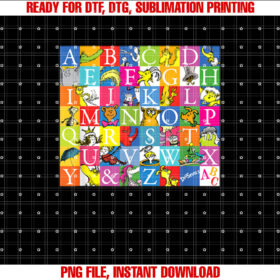 Dr Seuss a to Z Shirt  PNG, DTF, DTG, Sublimation Design