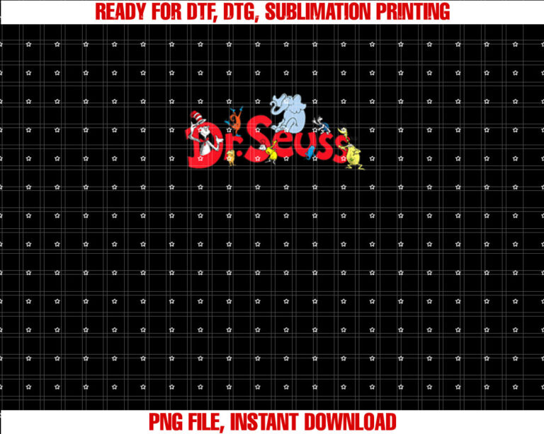 Dr Seuss Family Raglan Baseball Shirt  PNG, DTF, DTG, Sublimation Design