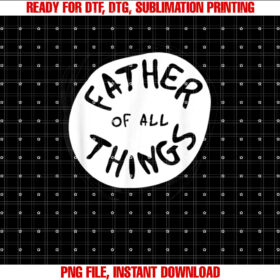Dr Seuss Father of All Things Emblem Red Shirt  PNG, DTF, DTG, Sublimation Design