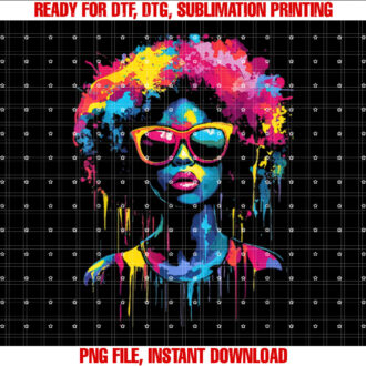 Dripping Afro Melanin Queen Junenth Shirt  PNG, DTF, DTG, Sublimation Design