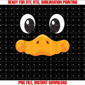 Duck Face T Halloween Costume Birthday Idea Cute Funny Shirt  PNG, DTF, DTG, Sublimation Design