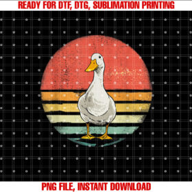 Duck Retro Vintage Duck Farm Animal Duck Lover Shirt  PNG, DTF, DTG, Sublimation Design
