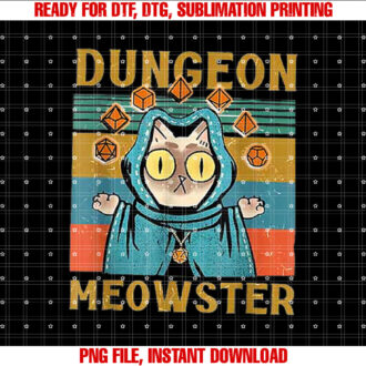 Dungeon Cat Shirt  PNG, DTF, DTG, Sublimation Design