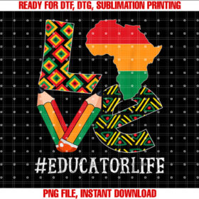 Educator Love Map African American History Month Shirt  PNG, DTF, DTG, Sublimation Design
