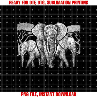 Elephant Family Africa Safari Zoo Keeper Gift Elephant Shirt  PNG, DTF, DTG, Sublimation Design
