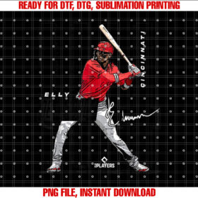 Elly De La Cruz Cincinnati Players League Shirt  PNG, DTF, DTG, Sublimation Design