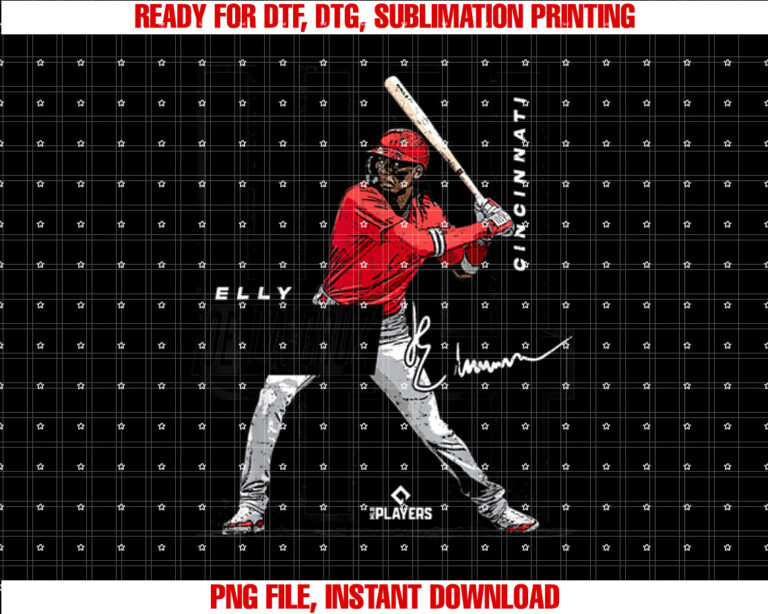 Elly De La Cruz Cincinnati Players League Shirt  PNG, DTF, DTG, Sublimation Design